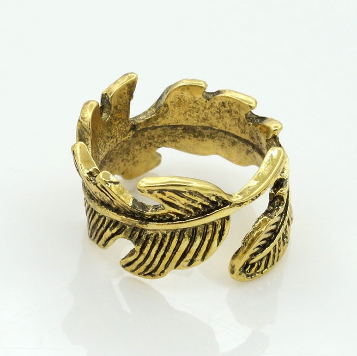 Simple Design Leaf Ring