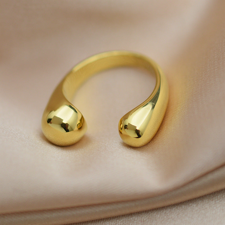 Geometric Square Adjustable Opening Rings