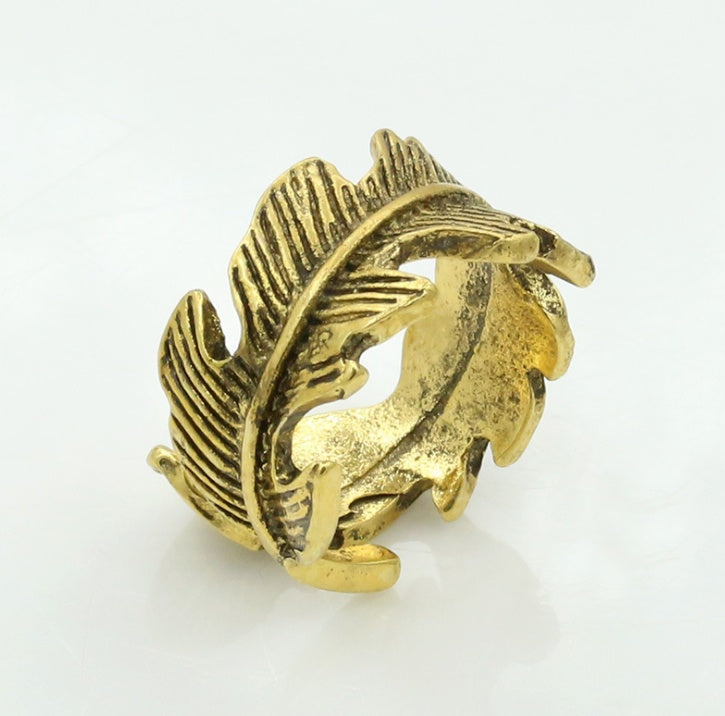 Simple Design Leaf Ring
