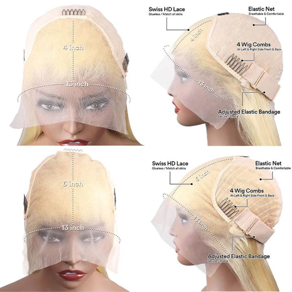 Hd Lace Frontal Blonde Human Hair Wigs
