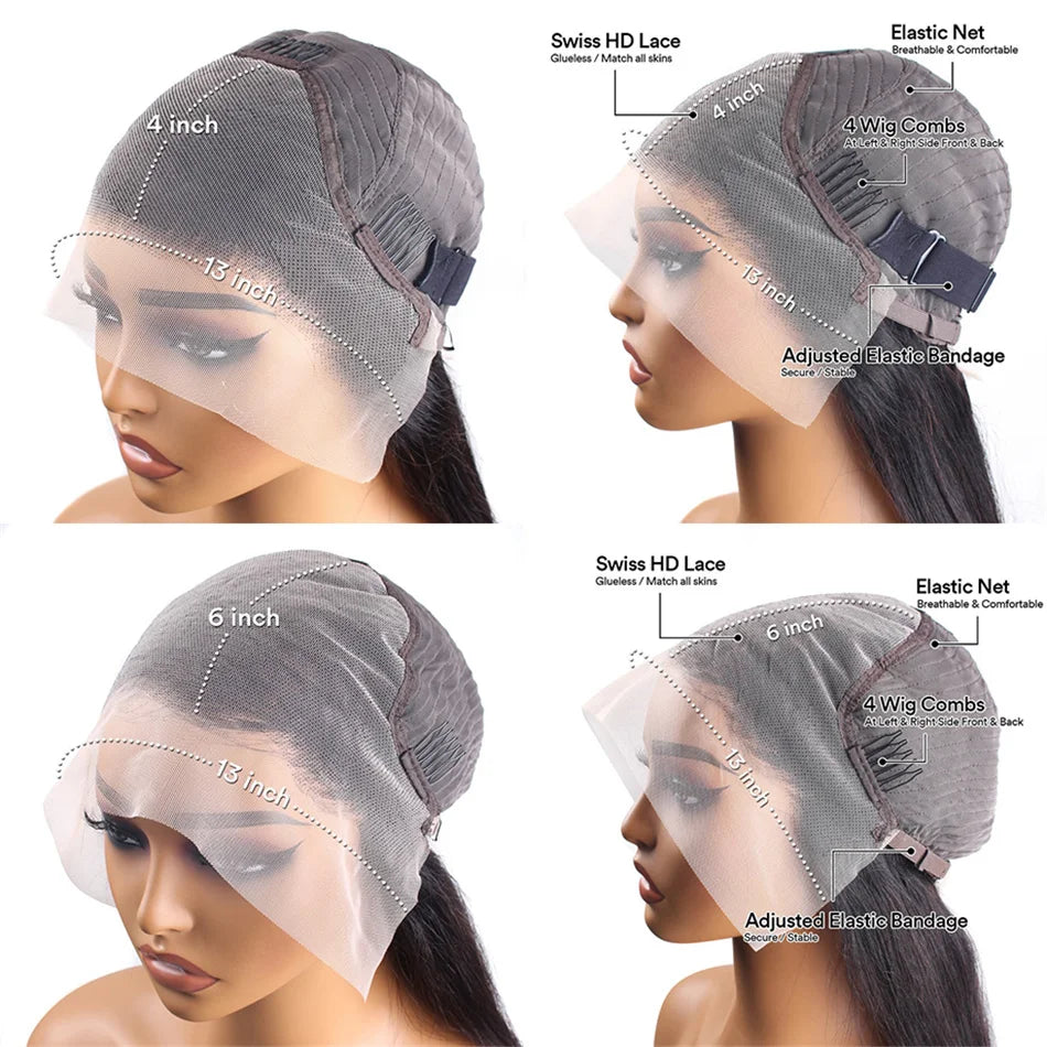 Colored Hd Lace Front Human Hair Wigs