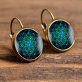 Vintage Datura Flowers Earrings