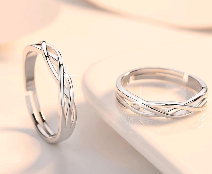 Diamond-studded Couple Rings
