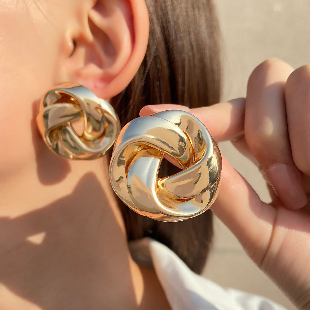 Twisted Alloy Stud Earrings